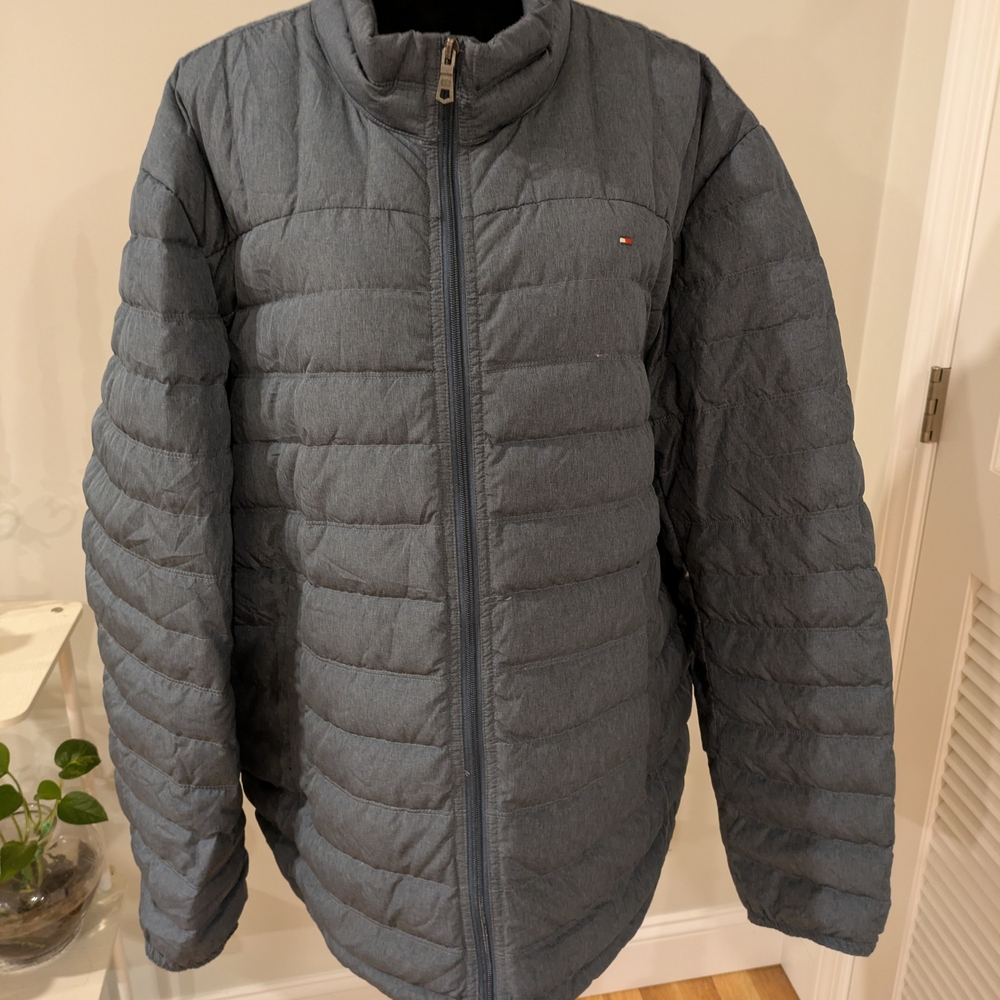 Tommy Hilfiger Charcoal Puffer Men's Jacket Size XXL Dressing 4 Times